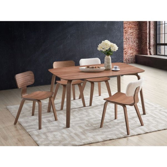 ACME Furniture casson dining table 5 Pc set Boucle chair