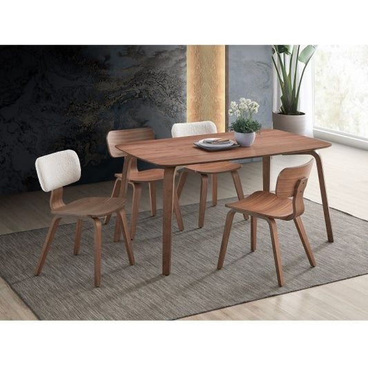 ACME Furniture casson dining table 5 Pc set Boucle chair