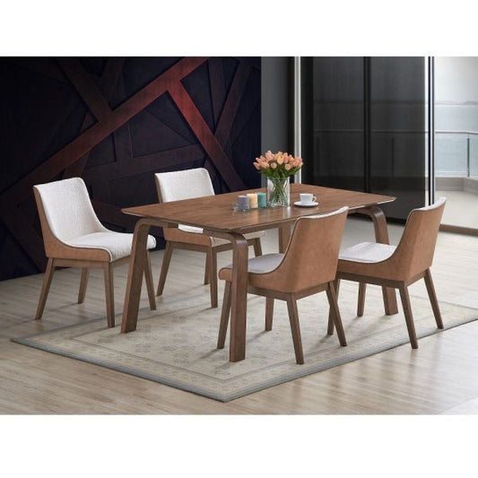 ACME Furniture Ginny 5pc dining set w/Boucle side chairs