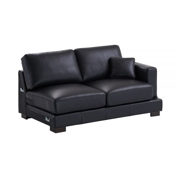 Acme Furniture Geralyn Sectional Black Leather