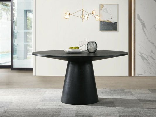 Jasper 47" Contemporary Round Dining Table - Round black dining table 47”