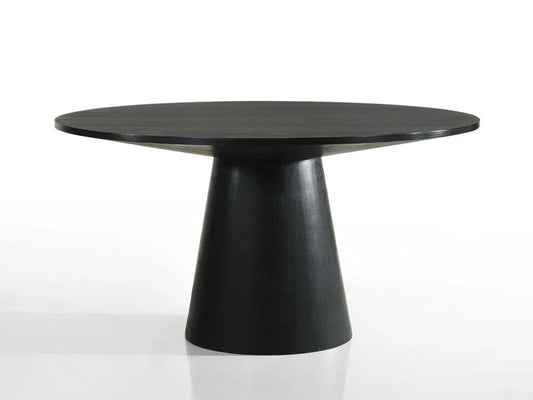 Jasper 47" Contemporary Round Dining Table - Round black dining table 47”