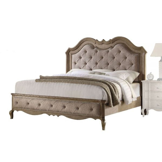 Acme Chelmsford Queen Upholstered Bed in Antique Taupe