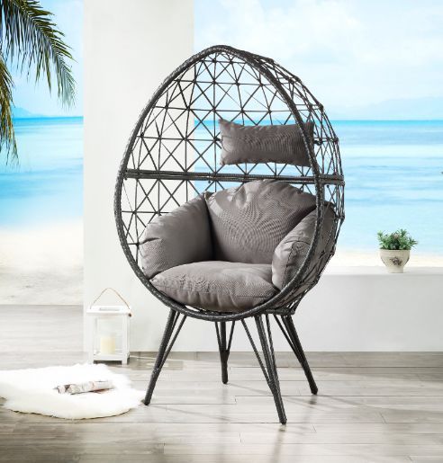 Acme Aeven Modern Patio Lounge Egg Chair